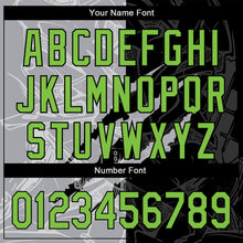 Load image into Gallery viewer, Custom Graffiti Pattern Neon Green Black-Gray 3D Scratch Authentic Baseball Jersey