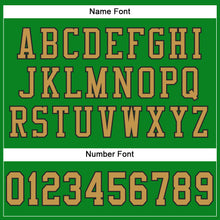 Load image into Gallery viewer, Custom Grass Green Old Gold-Black Mesh Authentic Football Jersey