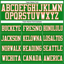 Load image into Gallery viewer, Custom Grass Green White-Orange Mesh Authentic Football Jersey