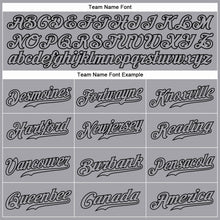 Load image into Gallery viewer, Custom Gray Gray-Black Authentic Baseball Jersey