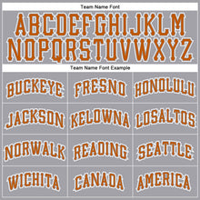 Load image into Gallery viewer, Custom Gray Texas Orange-White Authentic Baseball Jersey