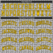 Load image into Gallery viewer, Custom Gray Gold-Black 3D Pattern Design Authentic Baseball Jersey