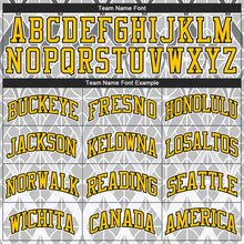 Load image into Gallery viewer, Custom Gray Gold-Black 3D Pattern Design Authentic Baseball Jersey