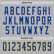 Load image into Gallery viewer, Custom Gray Royal-Gold Hockey Jersey