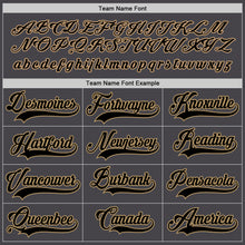 Load image into Gallery viewer, Custom Steel Gray Black-Old Gold Hockey Jersey