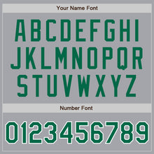 Load image into Gallery viewer, Custom Gray Kelly Green-White Authentic Baseball Jersey