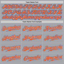 Load image into Gallery viewer, Custom Gray Orange White-Royal Authentic Baseball Jersey