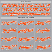 Load image into Gallery viewer, Custom Gray Orange-White Authentic Baseball Jersey