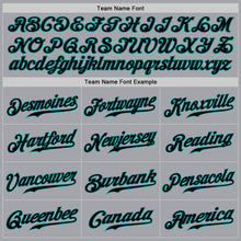 Load image into Gallery viewer, Custom Gray Black-Teal Authentic Baseball Jersey