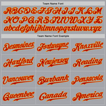 Load image into Gallery viewer, Custom Gray Red-Gold Authentic Baseball Jersey