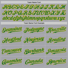 Load image into Gallery viewer, Custom Gray Kelly Green-Gold Authentic Baseball Jersey