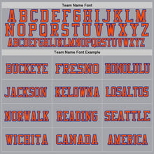 Load image into Gallery viewer, Custom Gray Royal-Orange Mesh Authentic Football Jersey
