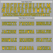 Load image into Gallery viewer, Custom Gray Green-Gold Mesh Authentic Football Jersey