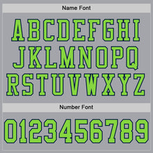 Load image into Gallery viewer, Custom Gray Neon Green-Navy Mesh Authentic Football Jersey
