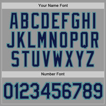 Load image into Gallery viewer, Custom Gray Navy-Teal Performance T-Shirt