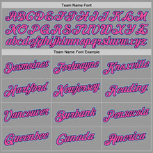 Load image into Gallery viewer, Custom Gray Pink Black-Light Blue Performance T-Shirt