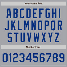Load image into Gallery viewer, Custom Gray Royal Authentic Baseball Jersey