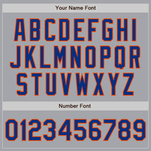 Load image into Gallery viewer, Custom Gray Royal-Orange Authentic Baseball Jersey