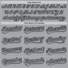 Load image into Gallery viewer, Custom Gray Gray-Black Authentic Baseball Jersey