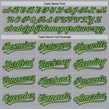 Load image into Gallery viewer, Custom Gray Neon Green-Black Authentic Baseball Jersey