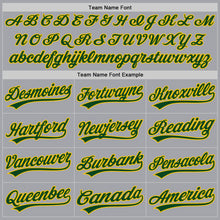Load image into Gallery viewer, Custom Gray Green-Gold Authentic Baseball Jersey