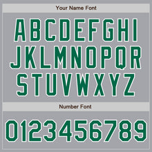 Load image into Gallery viewer, Custom Gray Kelly Green-White Authentic Baseball Jersey