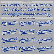 Load image into Gallery viewer, Custom Gray Royal-White Authentic Baseball Jersey