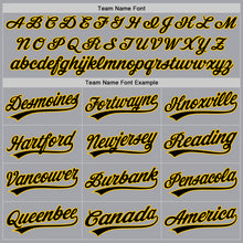 Load image into Gallery viewer, Custom Gray Black-Gold Authentic Baseball Jersey