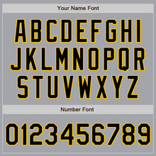 Load image into Gallery viewer, Custom Gray Black-Gold Authentic Baseball Jersey