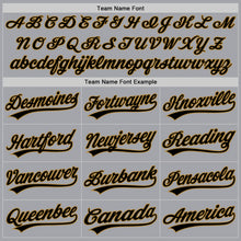 Load image into Gallery viewer, Custom Gray Black-Old Gold Authentic Baseball Jersey