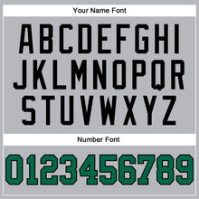 Load image into Gallery viewer, Custom Gray Black Pinstripe Kelly Green Authentic Basketball Jersey