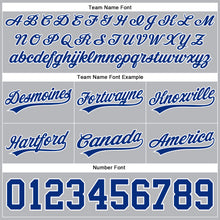 Load image into Gallery viewer, Custom Gray Royal-White Authentic Throwback Basketball Shorts