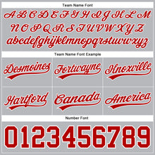 Load image into Gallery viewer, Custom Gray Red-White Authentic Throwback Basketball Shorts