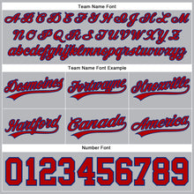 Load image into Gallery viewer, Custom Gray Red-Royal Authentic Throwback Basketball Shorts