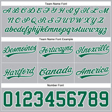 Load image into Gallery viewer, Custom Gray Kelly Green-White Authentic Throwback Basketball Shorts