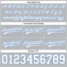 Load image into Gallery viewer, Custom Gray White-Light Blue Authentic Basketball Shorts