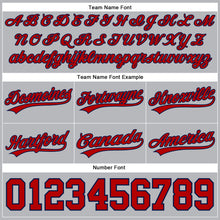 Load image into Gallery viewer, Custom Gray Red-Navy Authentic Basketball Shorts