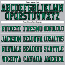 Load image into Gallery viewer, Custom Gray Kelly Green-Black Mesh Authentic Football Jersey