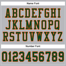Load image into Gallery viewer, Custom Gray Green-Orange Mesh Authentic Football Jersey