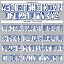 Load image into Gallery viewer, Custom Gray White-Royal Mesh Authentic Football Jersey