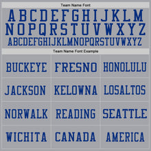 Load image into Gallery viewer, Custom Gray Royal Mesh Authentic Football Jersey