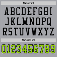 Load image into Gallery viewer, Custom Gray Neon Green-Black Mesh Authentic Football Jersey