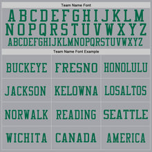 Load image into Gallery viewer, Custom Gray Pink-Kelly Green Mesh Authentic Football Jersey