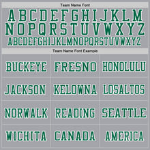 Load image into Gallery viewer, Custom Gray Kelly Green-White Mesh Authentic Football Jersey