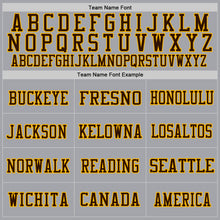 Load image into Gallery viewer, Custom Gray Brown-Gold Mesh Authentic Football Jersey