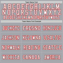 Load image into Gallery viewer, Custom Gray Red-White Mesh Authentic Football Jersey