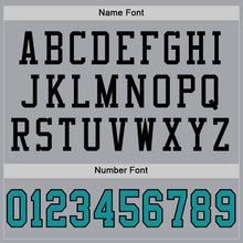 Load image into Gallery viewer, Custom Gray Teal-Black Mesh Authentic Football Jersey
