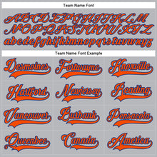Load image into Gallery viewer, Custom Gray Orange-Royal Hockey Lace Neck Jersey
