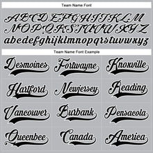 Load image into Gallery viewer, Custom Gray Black-White Hockey Lace Neck Jersey