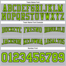 Load image into Gallery viewer, Custom Stitched Gray Neon Green-Black Football Pullover Sweatshirt Hoodie